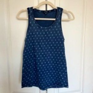 Lucky Brand Sleeveless faux-denim tank top, Size XS